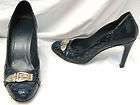 GUCCI Black Ostrich Claw Pumps Shoes 6B Exotic Leather  