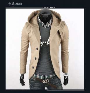   Blazer Hoodie Fit Casual Suit Top Coat Jacket Size M XXL free ship X09