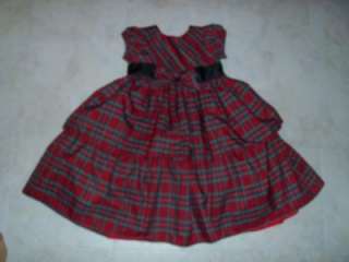 NWOT toddler girl size 4T red plaid dressy dress  