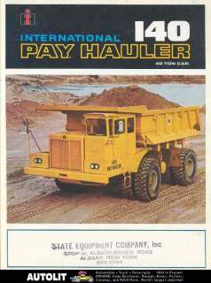 1968 International Pay Hauler 140 40 Ton Truck Brochure  