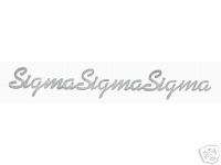 Griffs Sigma Sigma Sigma silver metallic die cut  
