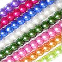 4mm,6mm,8mm,10mm, Round Glass Pearl Beads 23Colors 1 or Mixed,T015 
