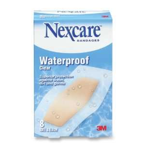  Nexcare Bandages, Waterproof, Clear, Knee & Elbow, 8 ct 