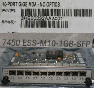 ALCATEL 3HE00232AA 7450 ESS 10 PORT GIGABIT OPTICAL MDA  