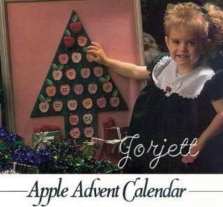 Apple Advent Calendar, 14 mesh cross stitch pattern  