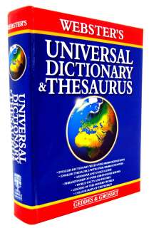 Websters Universal English Dictionary & Thesaurus Book  