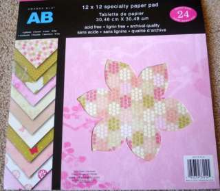 12x12 Paper Pad~Amanda Blu~Eve~ Specialty Paper 24sheet  