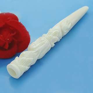   Delicately Carved Special Yak Bone Cigarette Holder Pipe from NEPAL