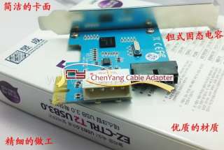 PC USB 3.0 2 internal Ports 20pin header PCI E express card adapter w 