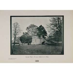 1905 Queen Marys Bower Chatsworth House England Print   Original 