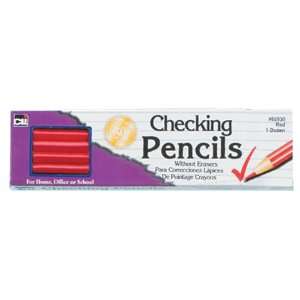  Charles Leonard Inc. Pencil without Eraser, Red , 12/box 