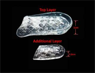HEIGHT INCREASE insoles shoe insert silicone heel lift  
