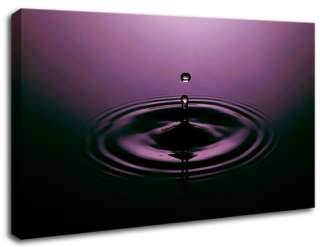 Abstract Contemporary Purple Water Drop Wall Art  