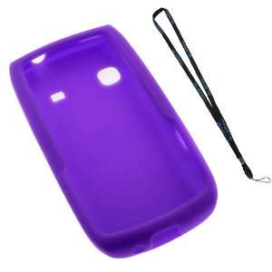  GTMax Purple Silicone Case + Neck Strap Lanyard for Sprint 