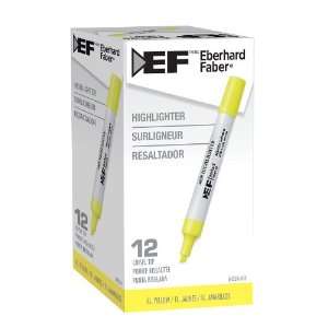  Eberhard Faber 4009 Highlighters, 12 Fluorescent Yellow 