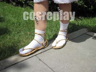 Bleach Straw Sandal Cosplay shoes+Socks Schuhe Ichigo  