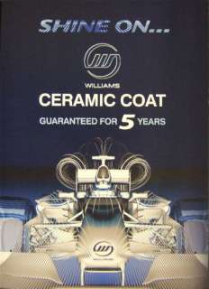 Williams F1 Ceramic coating, 5 year guarantee No polish for 5 years 