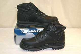 New Skechers Mariner Scout Black Boots Mens 11.5  