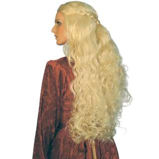 Medieval Long Blonde Wig Adult   A very long and wavy blonde wig with 