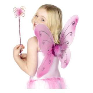   Kids Pink Butterfly Girls Fairy Halloween Costume Wings Toys & Games