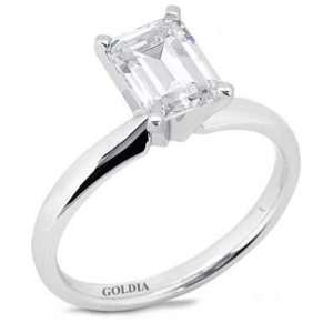  2.00 Ct. Emerald Cut Diamond Engagement Ring Jewelry