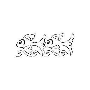  Quilt Stencil Swimming Fish Border   3 Pack