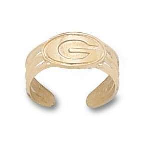 Green Bay Packers 14K Gold G Toe Ring  Sports 
