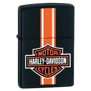 Zippo Lighter   Harley Davidson® Stripes, Black Matte  