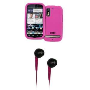  EMPIRE Hot Pink Silicone Skin Cover Case + Hot Pink 3.5mm 