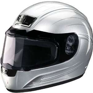   Phantom Warrior Multi Adult Snow Snowmobile Helmet   Silver / 2X Large