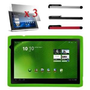  Premium 3 Packs of LCD Clear Screen Protector + Green 