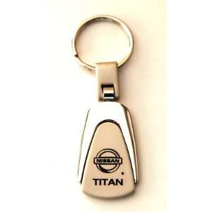   Titan Chrome Teardrop Keychain Tear Drop Key Fob Ring Automotive