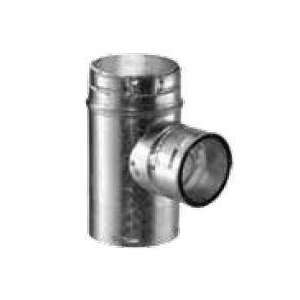   Gas Vent Aluminum Increaser Tee 8 Inch x 4 Inch with 8 Inch Inner Dia