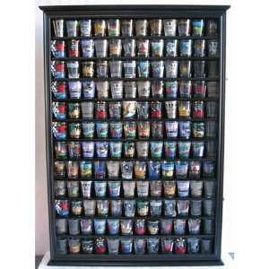  144 Shot Glass Display Case Holder Cabinet Shadow Box 