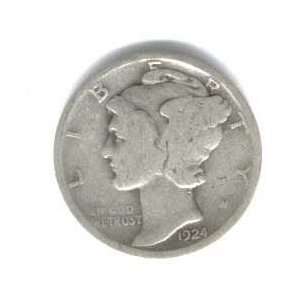  Very Good 1924 S Mercury Dime 