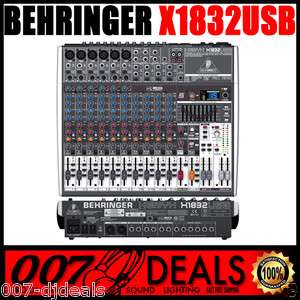 BEHRINGER X1832USB 18 INPUT 3/2 BUS MIXER XENYX PROFFESSIONAL PRO DJ 