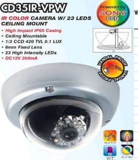 SONY CCD 420TVL IR 3.6mm Lens Vandal Proof Camera  