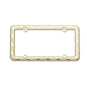   Accessories Metallic 24 Karat Gold License Plate Frame Automotive