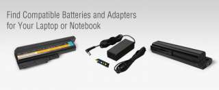 Find compatible batteries and adapters for your laptop or notebook.