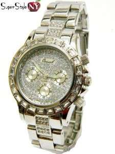 Round Face Multi Pave Crystal 3D Designer Style Silver Osirock Pearl 