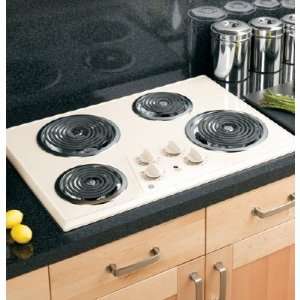  GE 30 Built in Electric Cooktop   Bisque Appliances