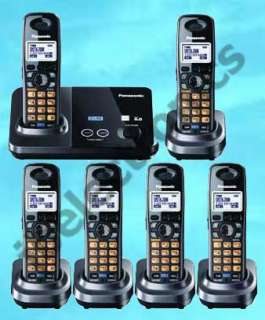 PANASONIC KX TG9321T DECT 6.0 2 LINE 6 CORDLESS PHONES  