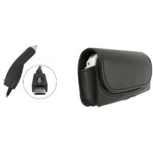  Premium Car Auti Vehicle Charger+ Leather Case Holster 