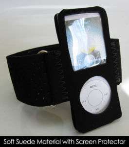 BLACK Soft Case w/Armband for iPod NANO 4th Generation  