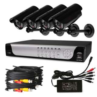 KARE 4 CH CCTV Security Surveillance DVR Audio LED IR Night Camera 