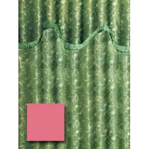 70 x 72 Jacquard Shower Curtain with Attached Fringe Valance and Vinyl 