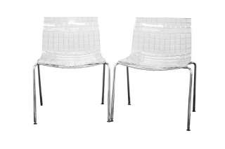 ORYON modern transparent CLEAR acrylic accent chair  