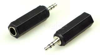 New Audio Jack Adapter 6.35 1/4 Female to 3.5 mm Male  