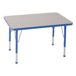   Color Banded Adjustable Height Preschool Activity Table 30 W x 60 L