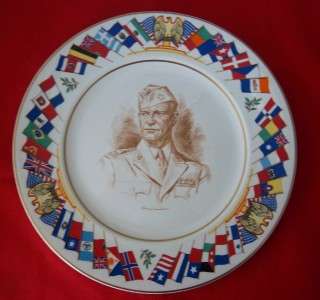 Allied Nations Commemorative Series Plate  Eisenhower  